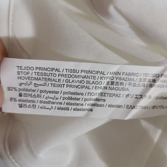 ZARA ZIPPER BANDONE TOP WHITE SIZE S | 3067/068 - Picture 5 of 10
